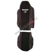 Чехлы премиум MAN TGA/X/S/M/L (коричневая кожа + иксы, 2 ремня)