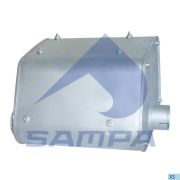 Глушитель основной MAN F2000 (бочка, квадратная) SAMPA