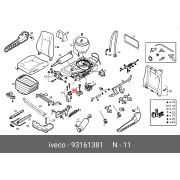Ремкомплект сиденья для грузовиков Iveco/MAN/Renault/Scania (клипсы)
