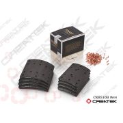 Накладка тормозная задняя FAW-J6 верх+низ 220*150 (комплект на ось с заклепками) CREATEK