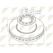 Диск тормозной SAF D-430 mm (шляпа) SONDER
