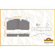 Комплект тормозных колодок 210*93*30; Haldex DBT22LT (ModulT), SBS 2220 SONDER