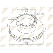 Диск тормозной MAN TGA 432*45*135 (задний) SONDER