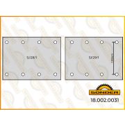 Тормозная накладка SAF (420*180mm) (на колесо с заклепками) SONDER