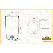 Пневмобалон 940MB (BPW 30K) (не в сборе) Sonder