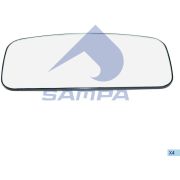 Стекло зеркала основного с подогревом правое/левое VOLVO (не косая) SAMPA