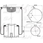 Пневмобаллон MAN TGA 4882N1P05 в сборе S&K