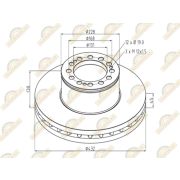 Диск тормозной MAN D-432 mm (передний) SONDER