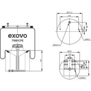 Пневмобалон 881MB (BPW 36 в сборе с пластиковым стаканом) EXOVO