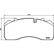 Комплект тормозных колодок 210*93*30; Haldex DBT22LT (ModulT), SBS 2220 ROTTA
