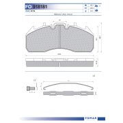 Тормозная колодка дисковая RVI/VOLVO (перед косая) Fomar