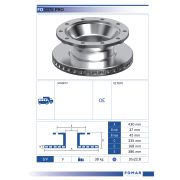 Диск тормозной Schmitz/Trailor D-430 mm SONDER