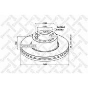 Диск тормозной SAF D-430 mm (шляпа) Stellox